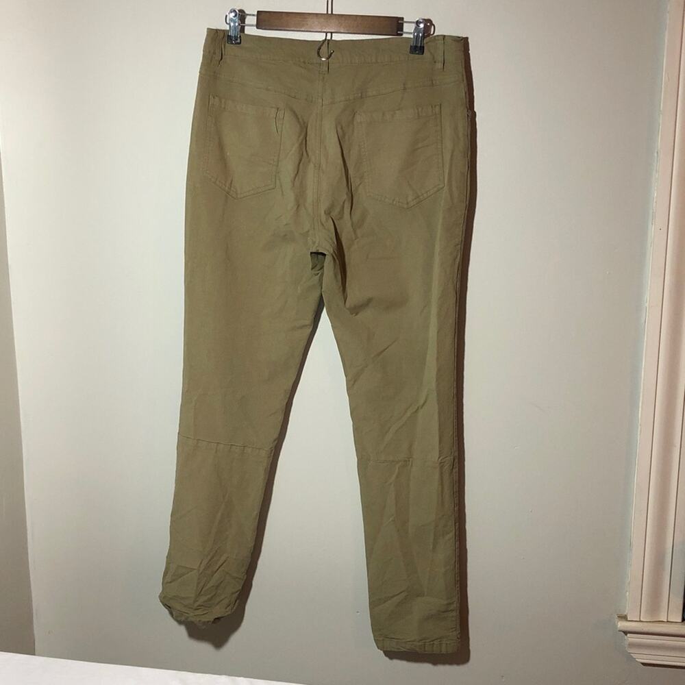 Free Fly mens 34x32 khaki green pants lightweight casual athleisure stretchy - Picture 3 of 11